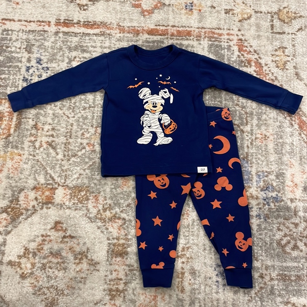 babyGap Disney Mickey Mouse Halloween Organic Cotton Pajama Set 12-18M